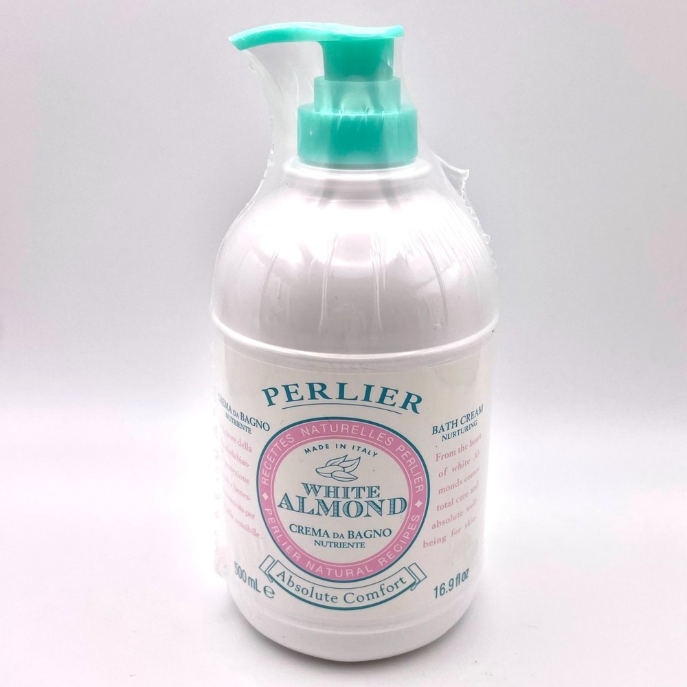 Perlier White Almond Bath Cream 16.9 oz Pump Top Moisturizing Sealed New